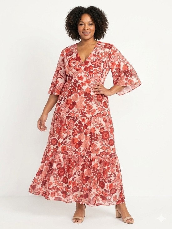 Tuckernuck Dresses & Skirts - Tuckernuck Red and Pink Floral Maxi Dress